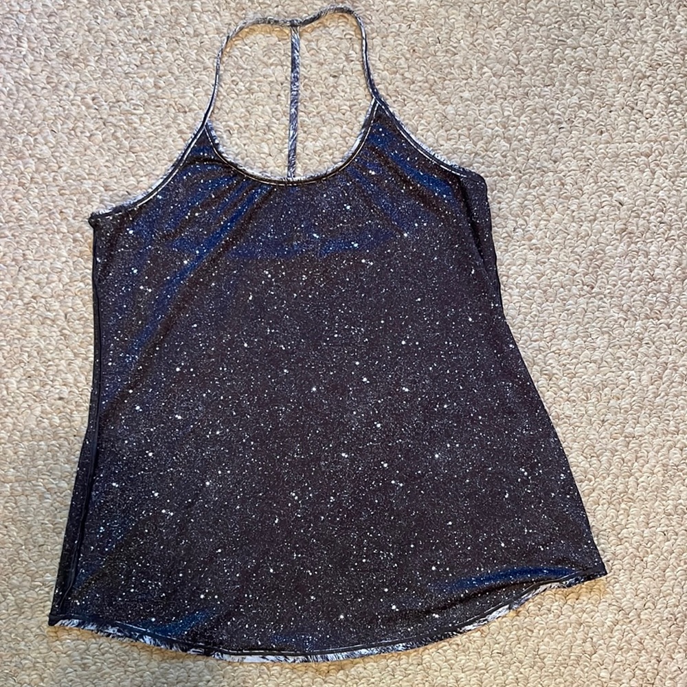 Reversible T-back Tank top beautiful material size XL Worn once, like new